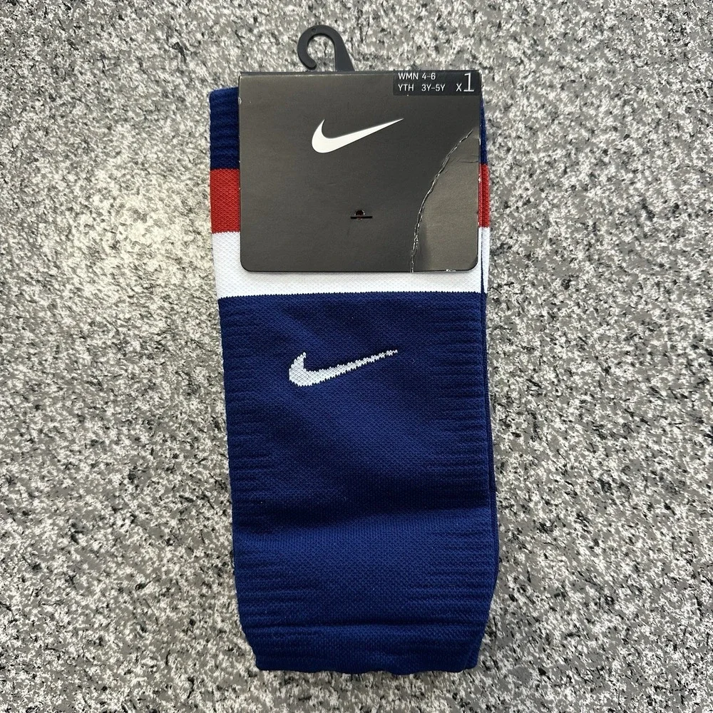 Nike Soccer Leg Sleeves Rare Team USA Womens 4-6 Youth 3Y-5Y Shin Calf Sleeve